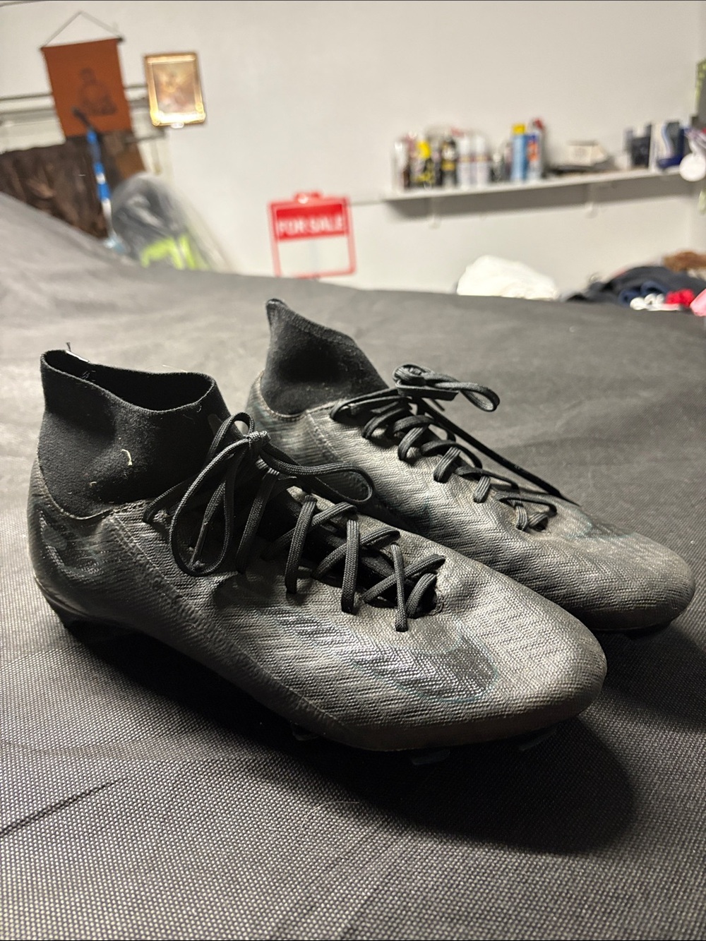 Nike Black High-Collar Soccer Cleats